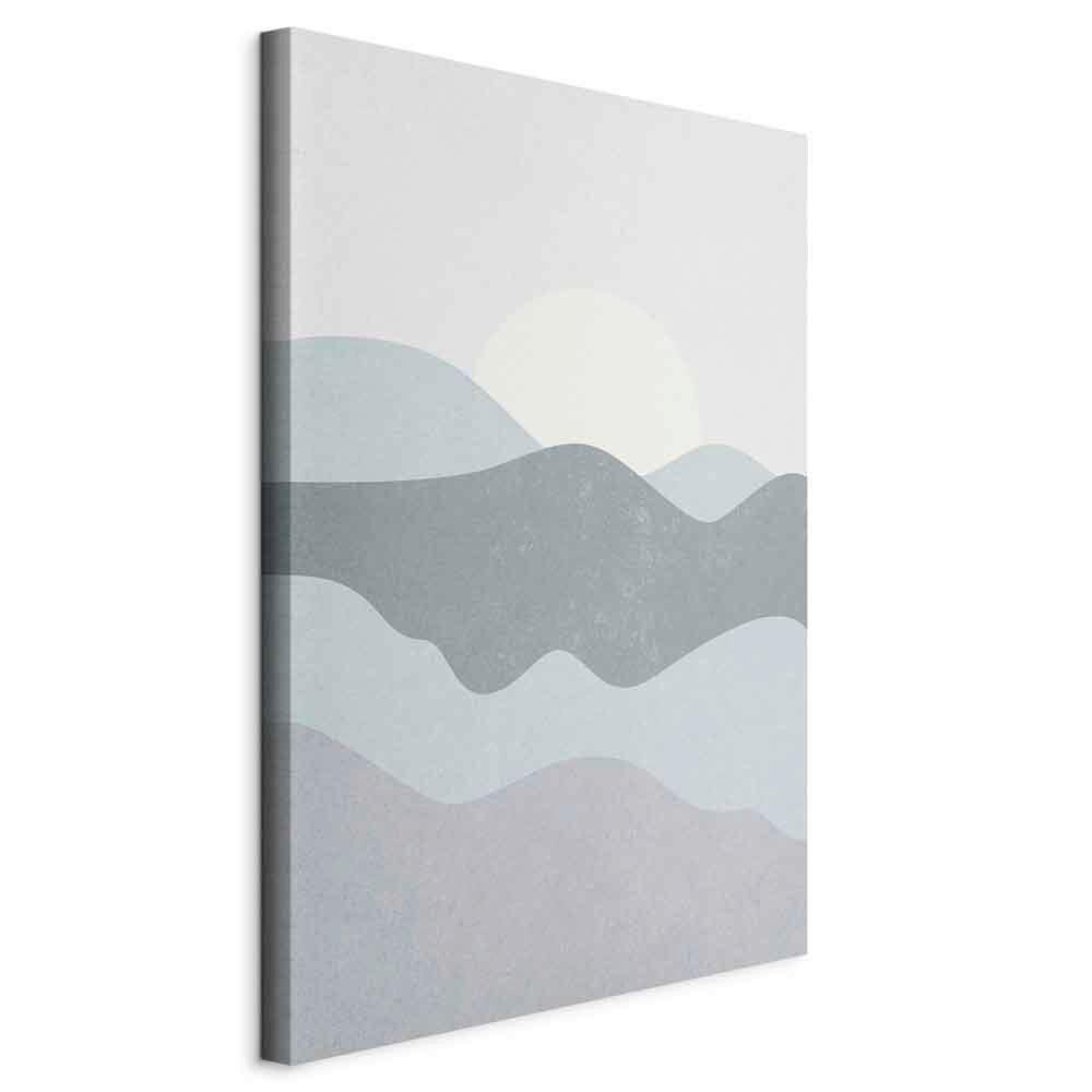 Leinwandbild Mountains Hellgrau Blaugrau B: 80 Cm