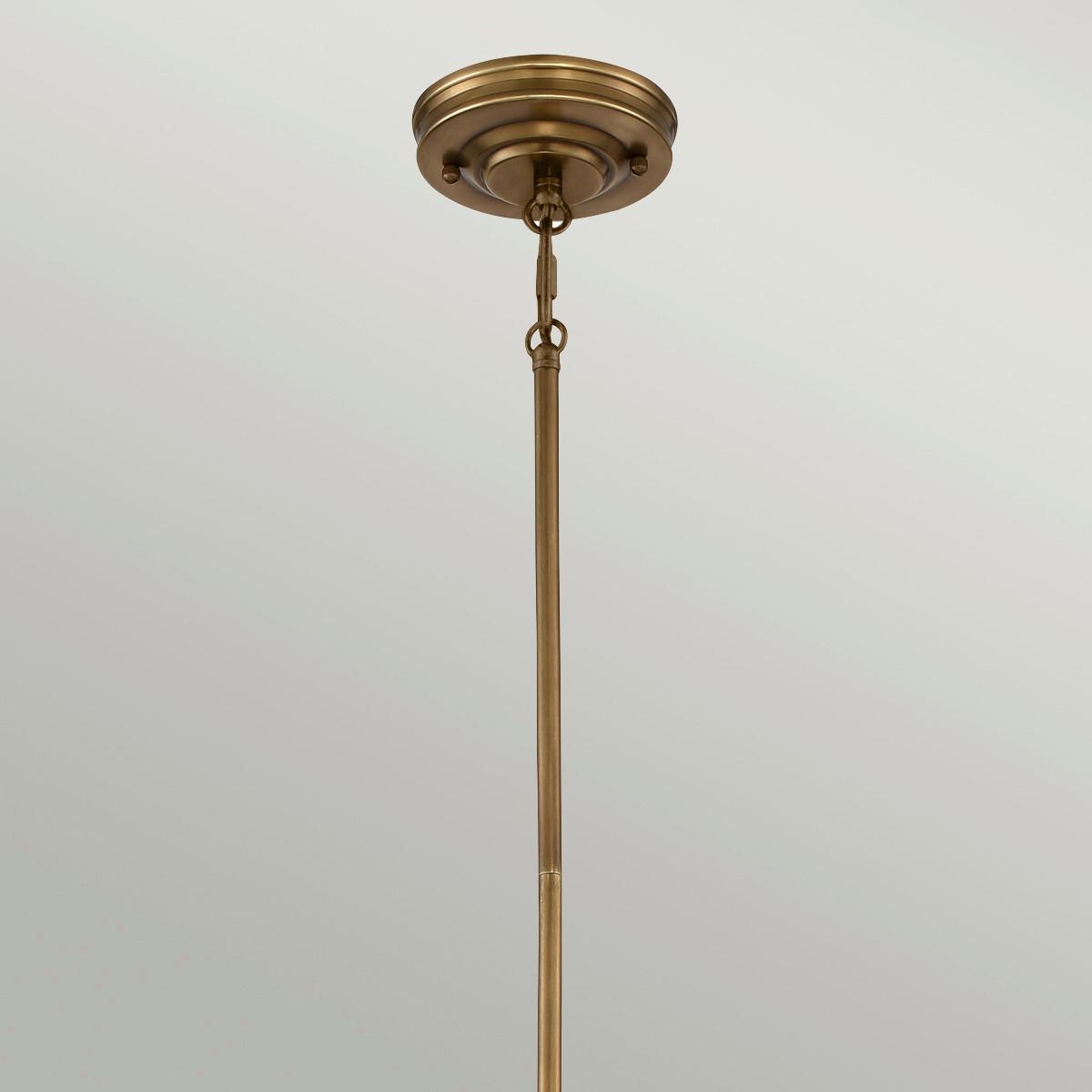 Hängeleuchte H: ca. 20,3 cm 1-Flammig Messingfarben - Messingfarben, Design, Glas/Metall (22.2/20.3cm) - Elstead Lighting