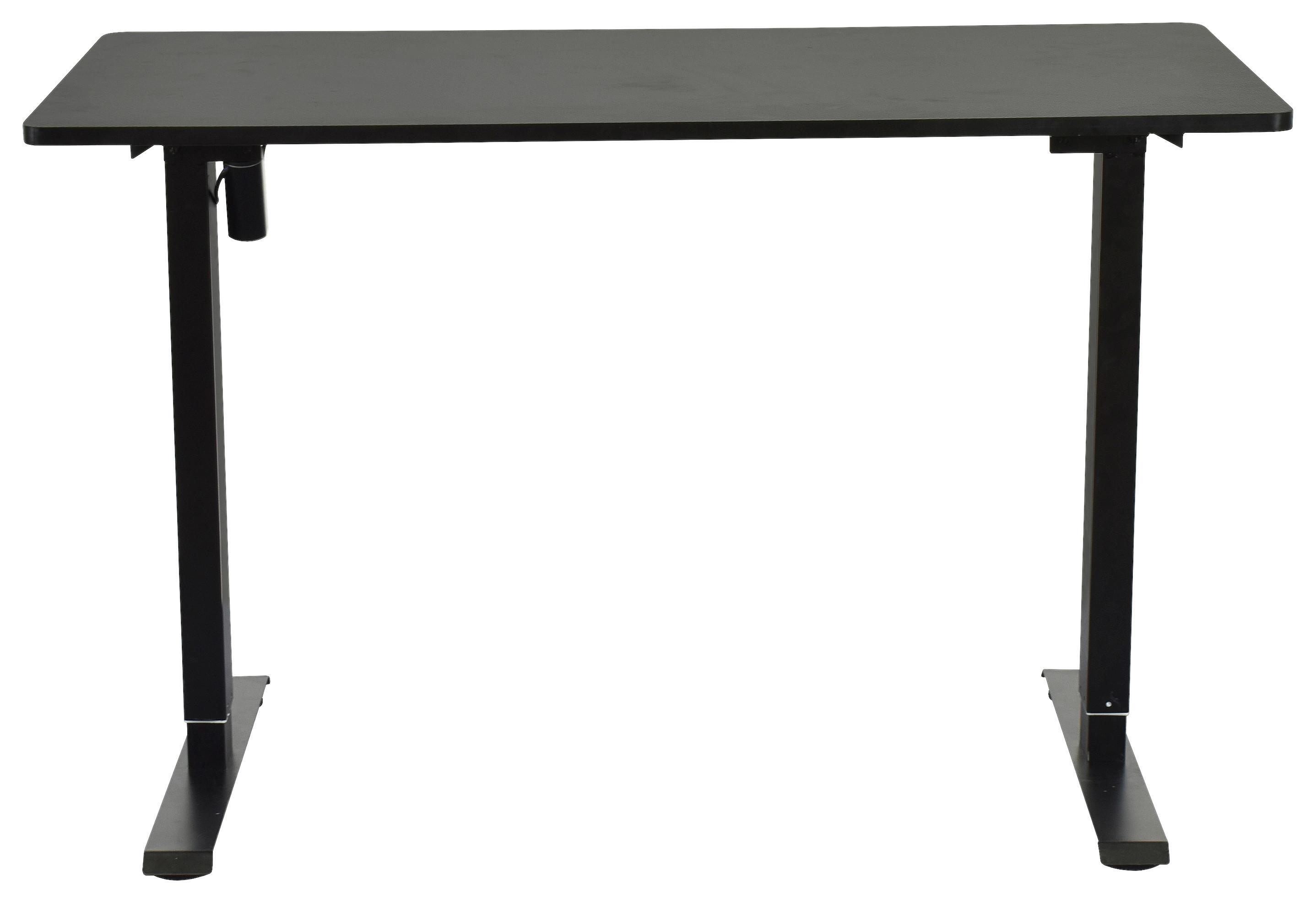 Schreibtisch B 120cm H 118cm Emil 2 Schwarz - Schwarz, MODERN, Holzwerkstoff/Metall (120/118/60cm)