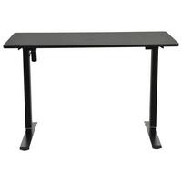 Písací stôl EMIL 2 - čierna, Modern, kov/kompozitné drevo (120/118/60cm)
