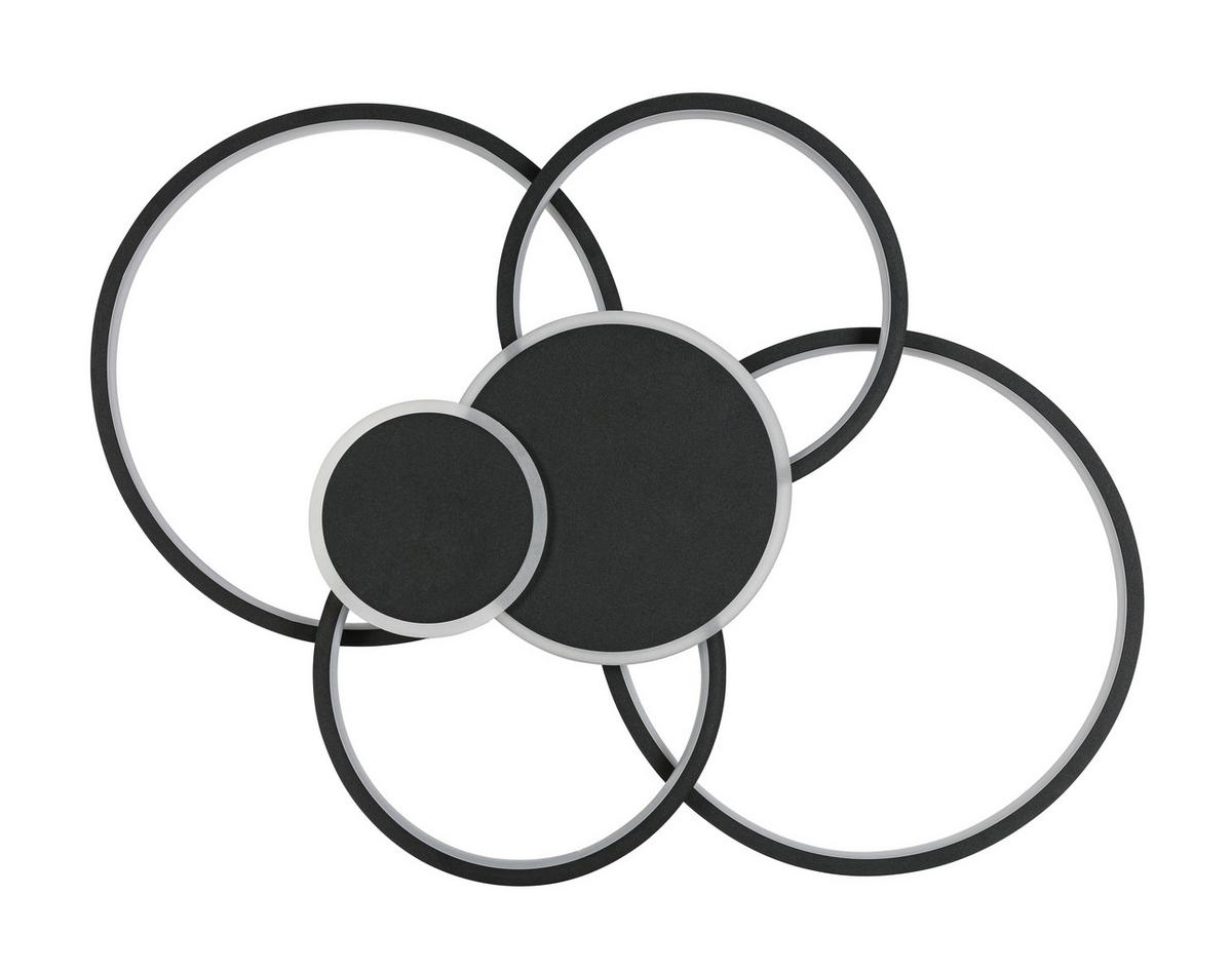 Led-deckenleuchte Christin - Schwarz, Basics, Kunststoff/Metall (46/62/10cm) - Luca Bessoni