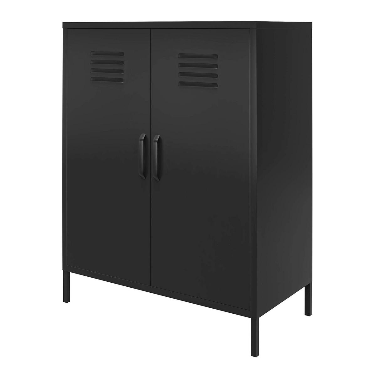 Sideboard Mission District Schwarz B: 40cm - Schwarz, Design, Metall (40/102/80cm) - MID.YOU