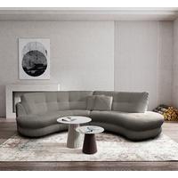 Ecksofa Bretania Dunkelgrau S: 300x113 cm - Dunkelgrau/Schwarz, Design, Textil (300/113cm) - Livetastic