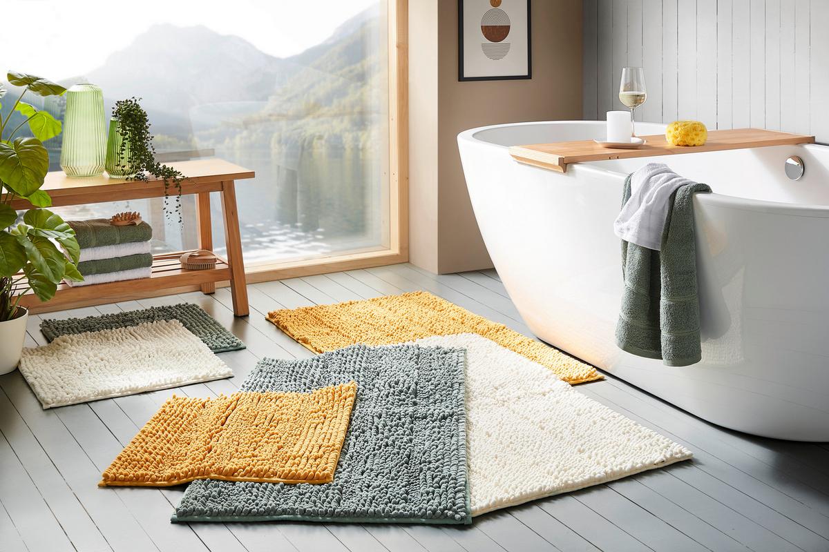 Kúpeľňová predložka Uwe, 50/50cm, biela - biela, textil (50/50cm) - Modern Living
