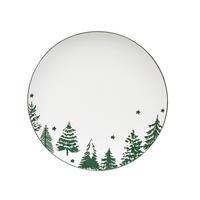 Speiseteller Mauna - Dunkelgrün/Weiß, Basics, Keramik (27cm) - Luca Bessoni