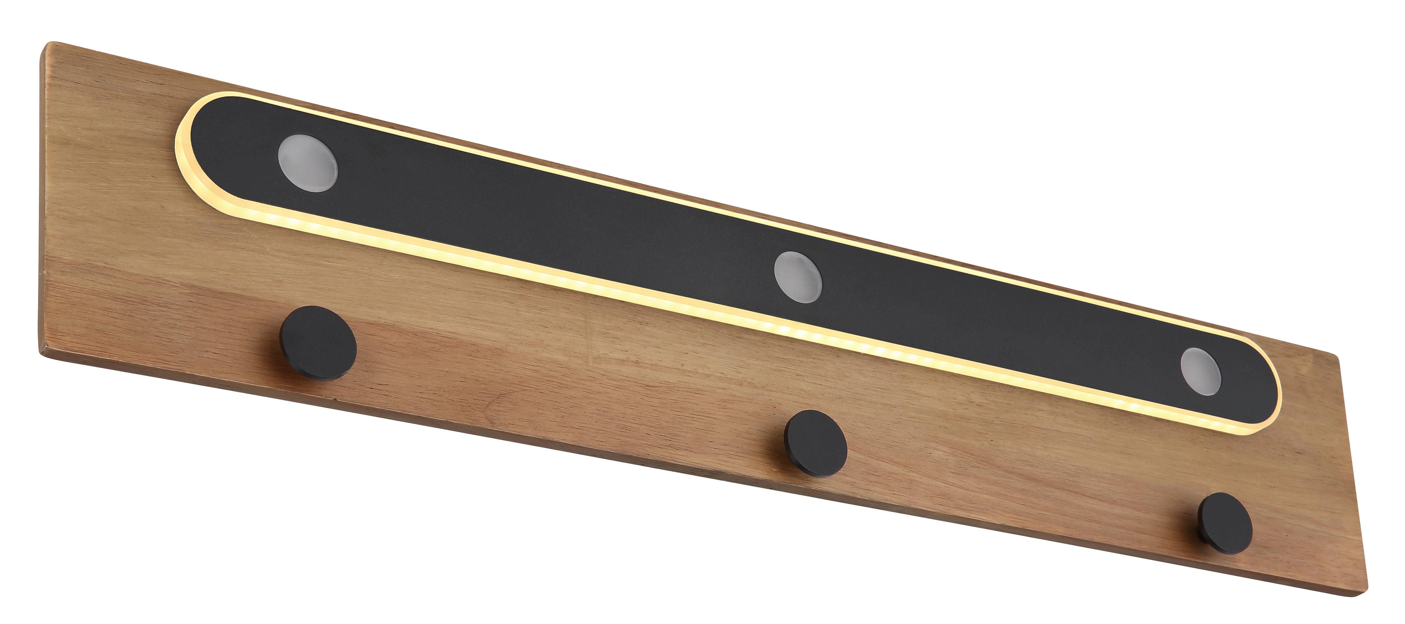 LED-Wandleuchte 78409 - Dunkelbraun/Opal, Natur, Holz/Kunststoff (65/4,8/13cm) - Globo