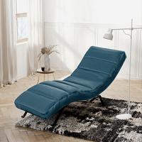 Relaxliege Swing Black Blau B: 65 cm - Blau/Schwarz, Design, Textil (65/65-95/171cm) - Livetastic