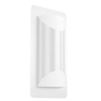 Außenwandleuchte Cistierna 10W Metall Kunststoff, Wandmontage - Edelstahlfarben/Weiß, Design, Kunststoff/Metall (35/18/9cm) - Eglo