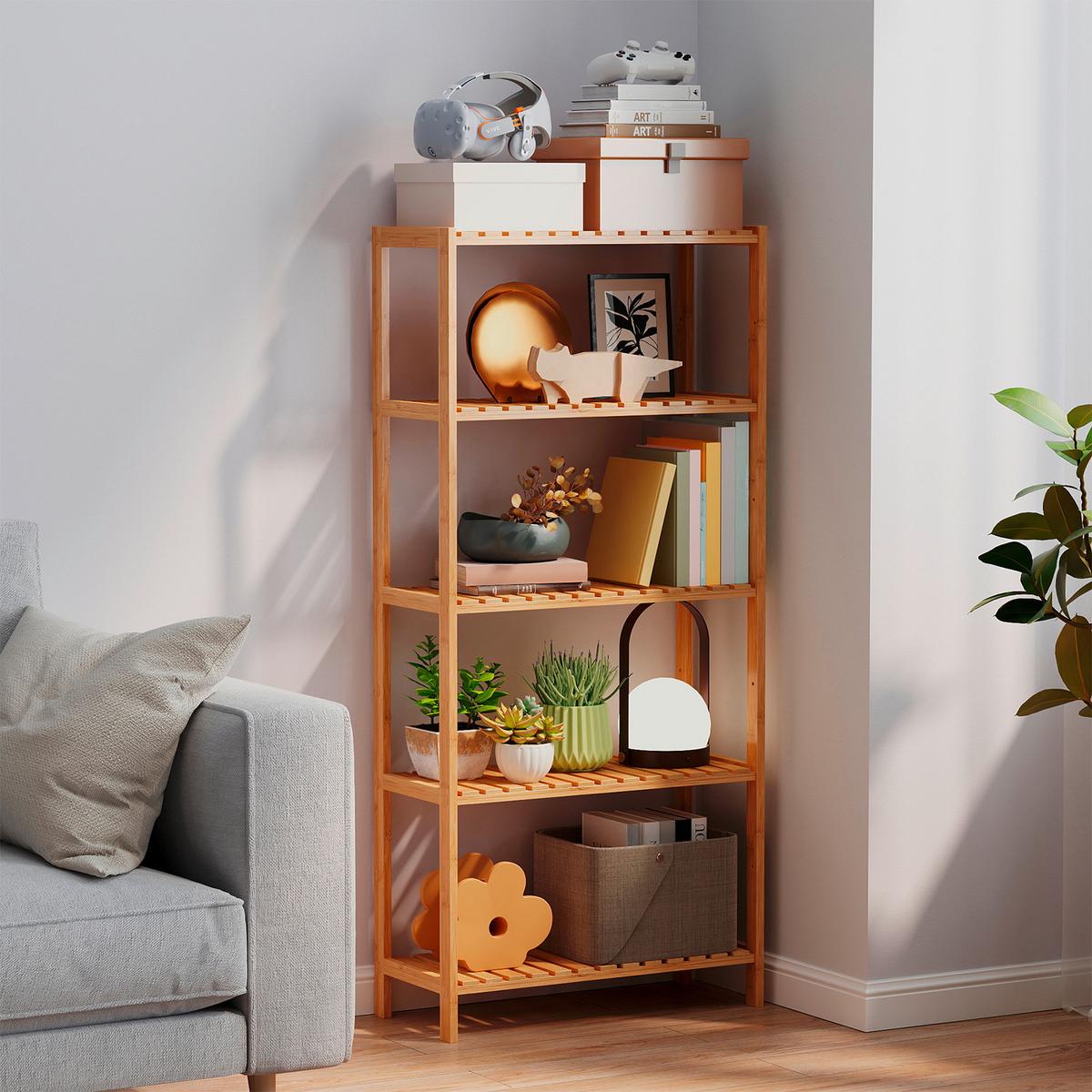 Badezimmerregal Naturfarben B: 60 cm - Naturfarben, Basics, Holz (60/130/26cm)