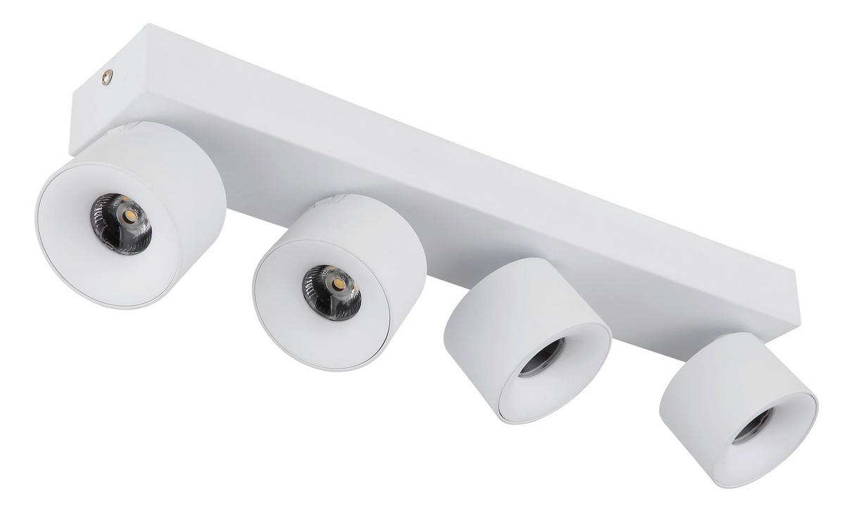 LED-Strahler 56961-4w - Transparent/Weiß, Design, Kunststoff/Metall (45,5/7,2/12cm) - Globo