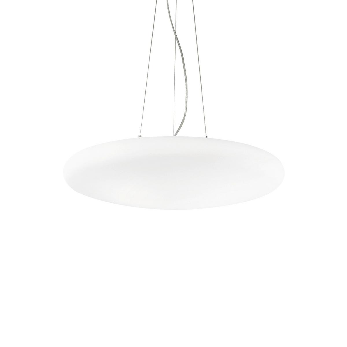 Hängeleuchte Smarties Weiß D: 60 cm - Weiß, Basics, Glas (60/41,5-216,5cm) - Ideal Lux