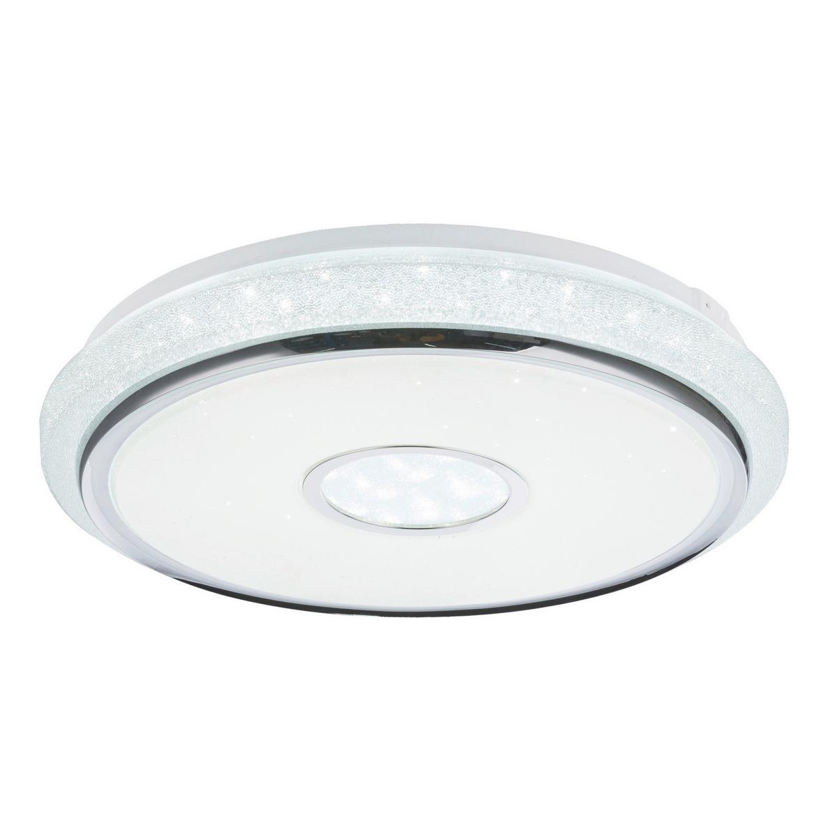 Led Mennyezeti Lámpa 48389-40 Dani - krómszínű/fehér, Basics, műanyag (50/9.5cm)