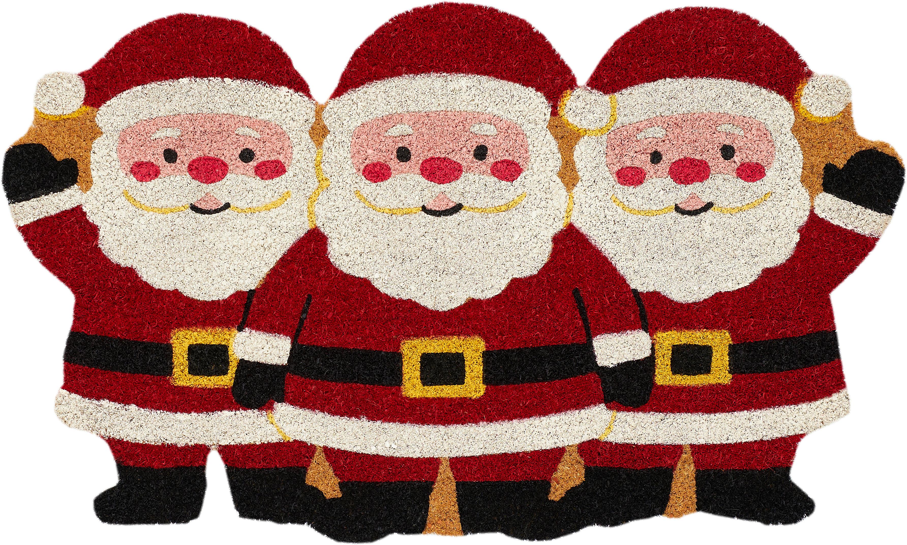 KOKOSMATTE Nikolaus, BxL: 45x75cm - Rot, Basics, Textil (45/75cm)