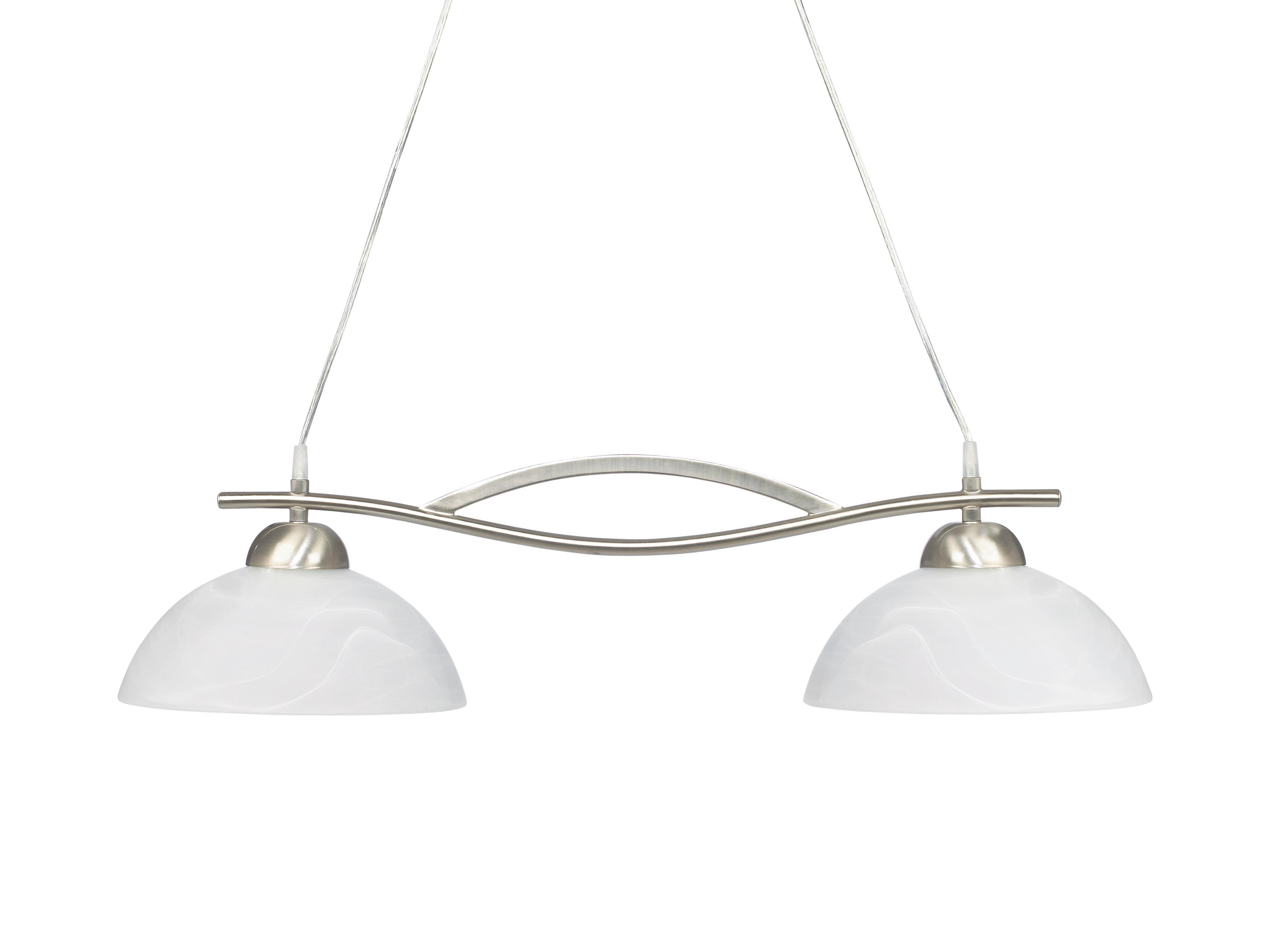 Függőlámpa Roma - Nikkel, konvencionális, Üveg/Fém (73cm) - Ombra