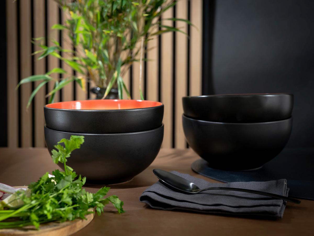 SADA MÍS 24929 HOT RED BUDDHA BOWL - čierna/žltá, Trend, keramika (17,5/8,5cm) - Creatable