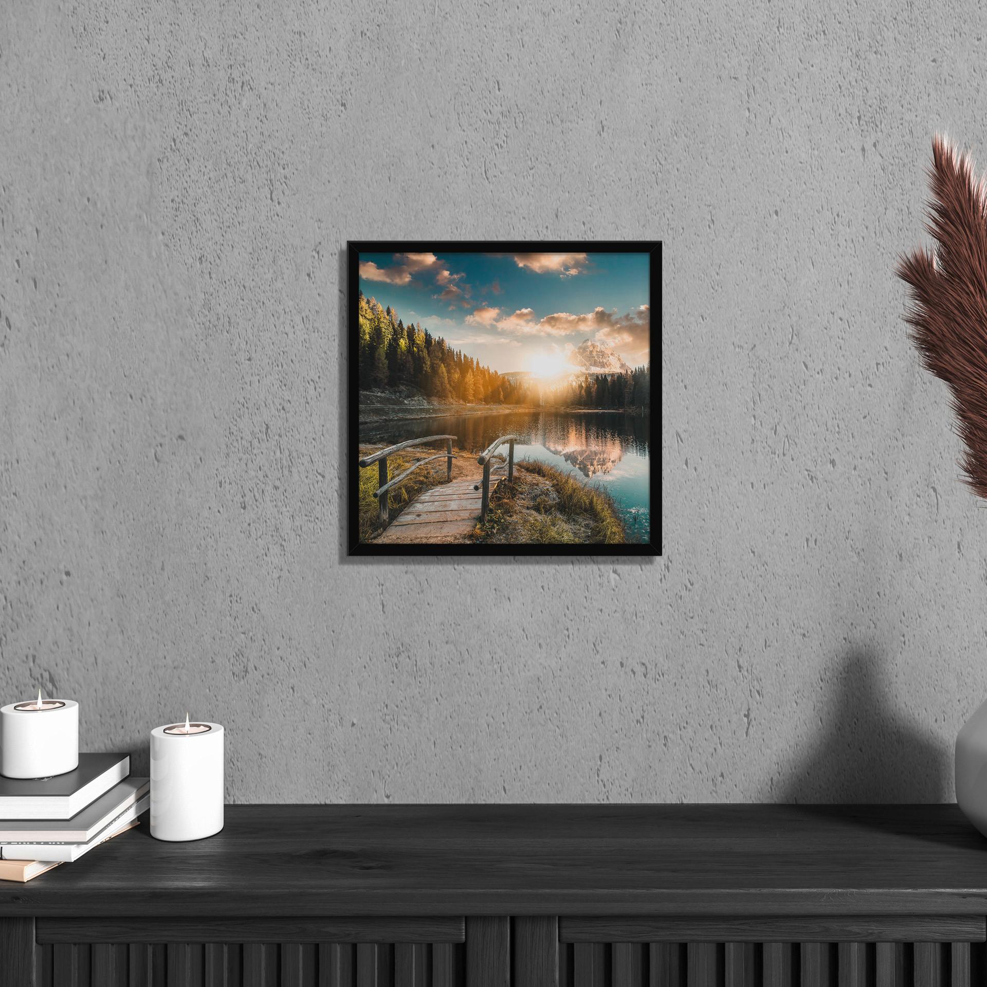 OBRAZ VOUS II - viacfarebná/čierna, kompozitné drevo (30/30cm) - Modern Living