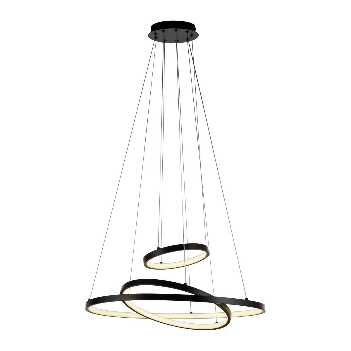 Led-pendelleuchte 15070-18 - Schwarz, Design, Kunststoff/Metall (60,5/60,5/150cm)