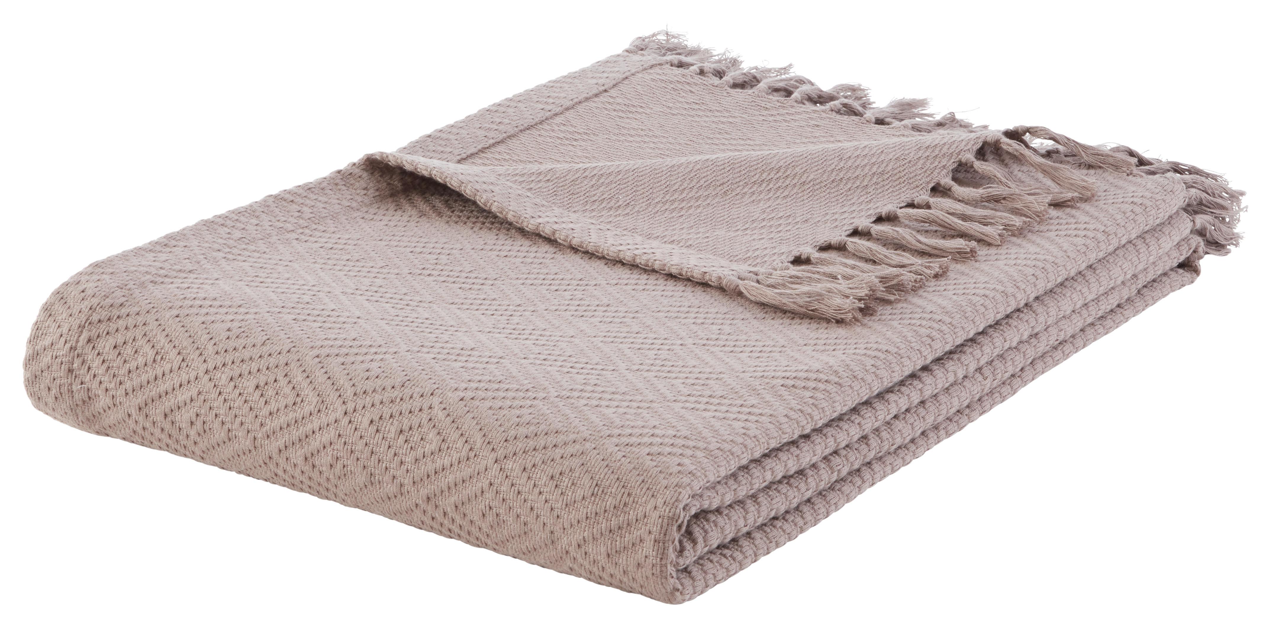 Denní deka Frieda, 130/180cm, šedohnědá - šedohnědá, Lifestyle, textil (130/180cm) - Modern Living