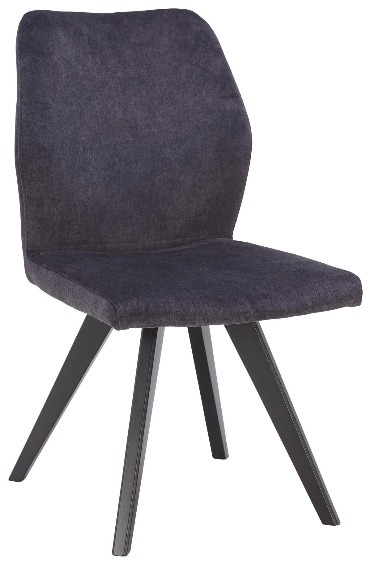 Vierfußstuhl Royan - Anthrazit/Schwarz, KONVENTIONELL, Holz/Textil (50/86/63cm)