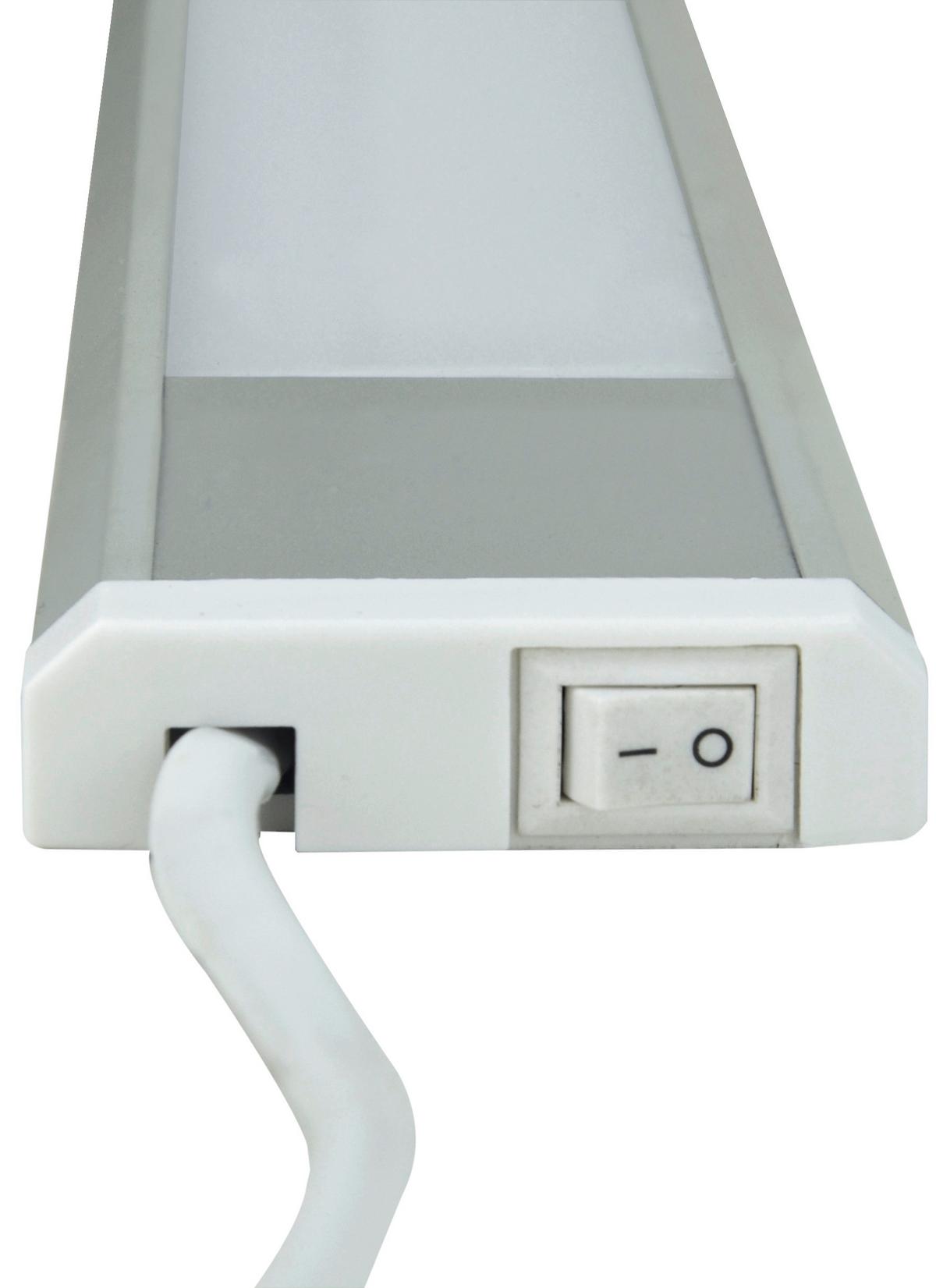 Aufbauleuchte Weiß 10 W Led - Weiß, Basics, Kunststoff/Metall (60/5/1,3cm)