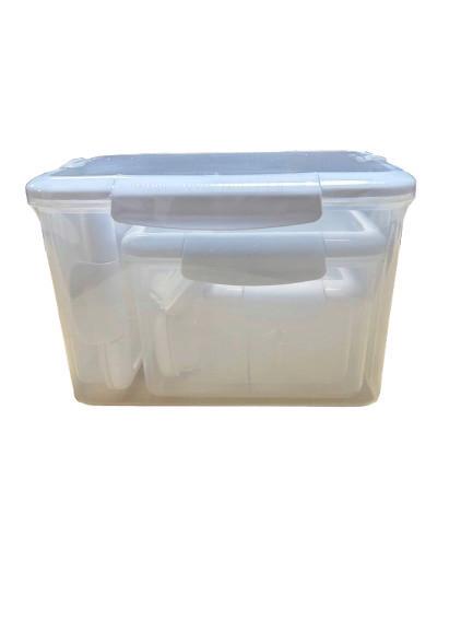 Vorratsdosenset Wendy - Transparent/Weiß, Basics, Kunststoff - Luca Bessoni