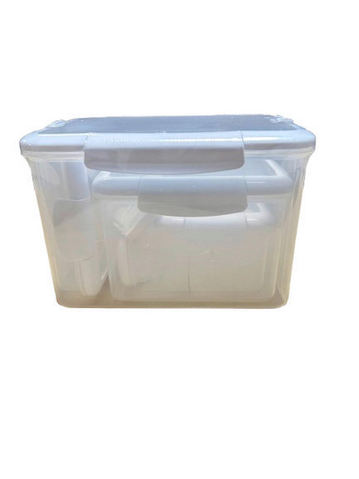 Vorratsdosenset Wendy - Transparent/Weiß, Basics, Kunststoff - Luca Bessoni