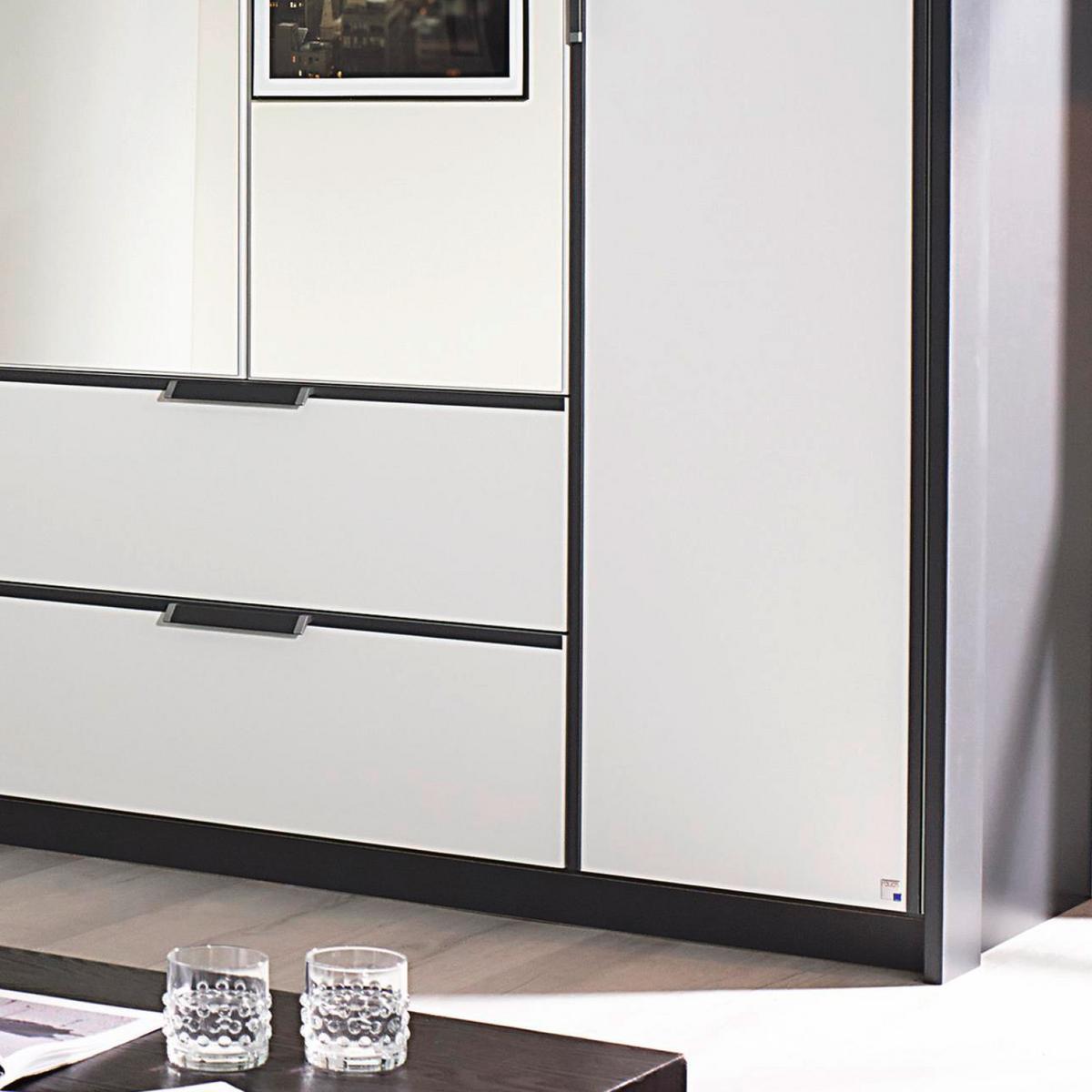 Eckschrank Mit Spiegel + Laden 100x314 cm Essensa Grau/Weiß - Weiß/Grau, Design, Holzwerkstoff (100/314cm) - Rauch Möbel