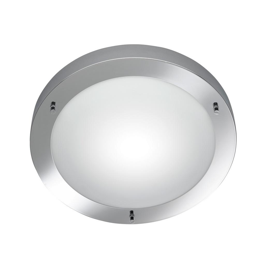 Deckenleuchte IP44 Ø 31,5 cm 1-flammig rund Opalglas matt