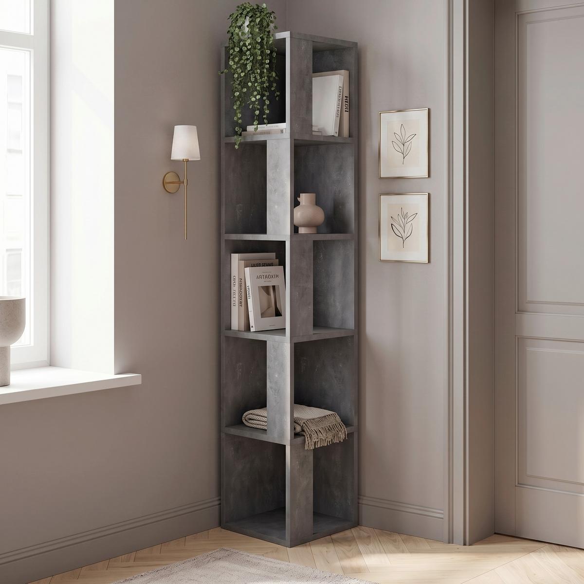 ECKREGAL PIANO ECKREGAL - Grau, Design, Holzwerkstoff (32/159/32cm) - Livetastic