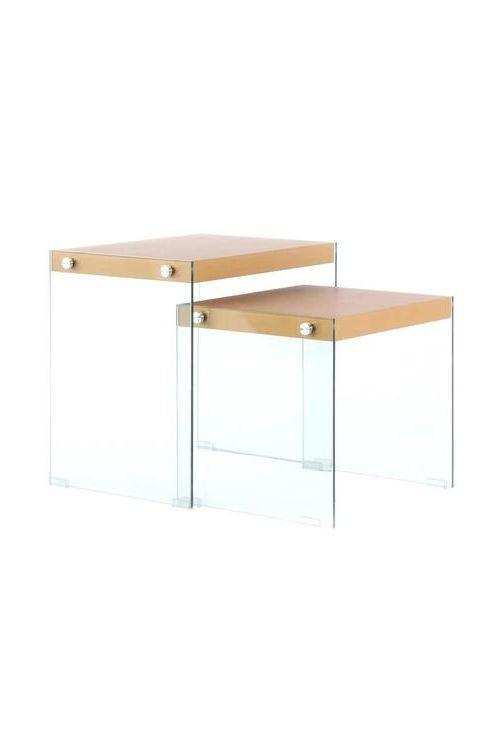 Beistelltisch 2er-set, Elementary Goldfarben