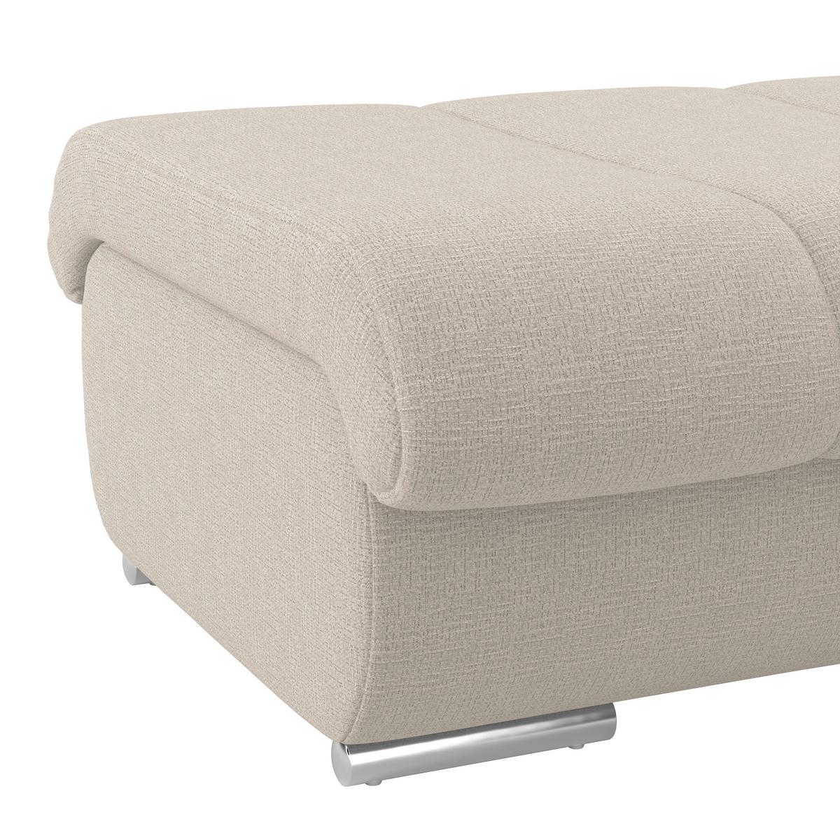 Hocker Multi naturfarben, B: 100cm - Chromfarben/Naturfarben, MODERN, Textil (100/43/80cm) - Luca Bessoni