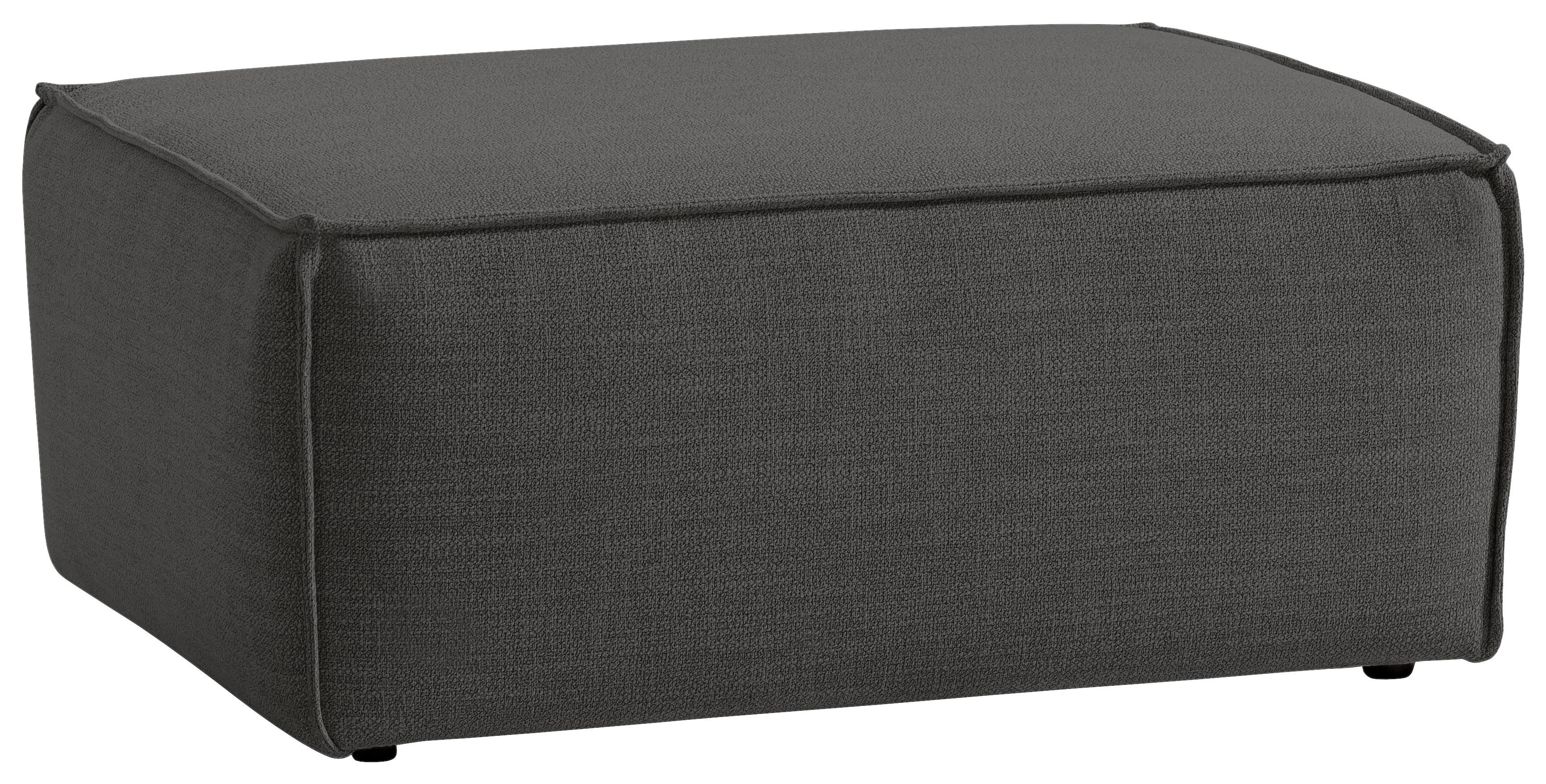 Polsterhocker Dice B: 102 Cm Anthrazit - Anthrazit/Schwarz, MODERN, Textil (102/44/77cm) - MID.YOU