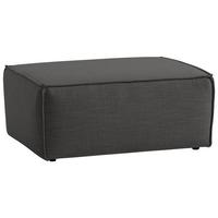 Polsterhocker Dice B: 102 Cm Anthrazit - Anthrazit/Schwarz, MODERN, Textil (102/44/77cm) - MID.YOU