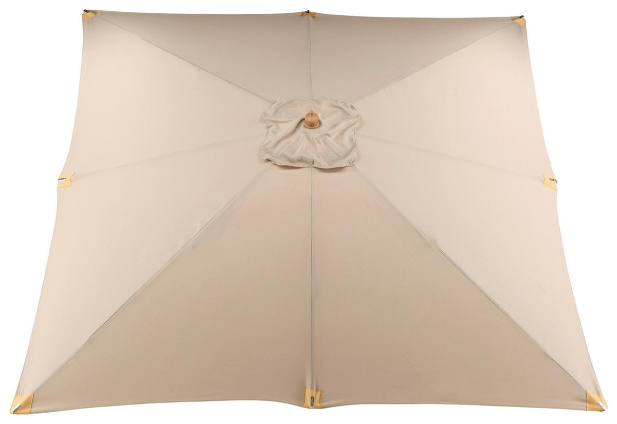Sonnenschirm Naxos - Hellbraun, KONVENTIONELL (300/262/300cm) - Gardenson