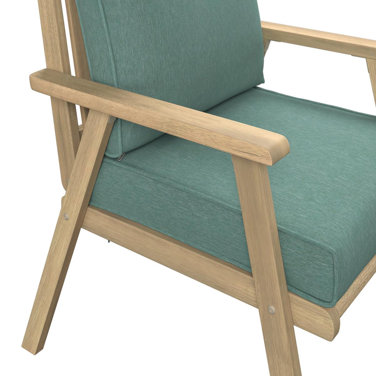 Loungegarnitur Birmingham - Grau/Akaziefarben, MODERN, Holz/Kunststoff (90/43/70cm) - Beldano