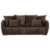 2-Sitzer-Sofa Mit Schlaffunktion Meyford B:250cm - Dunkelbraun/Schwarz, KONVENTIONELL, Textil (250/70/118cm) - MID.YOU