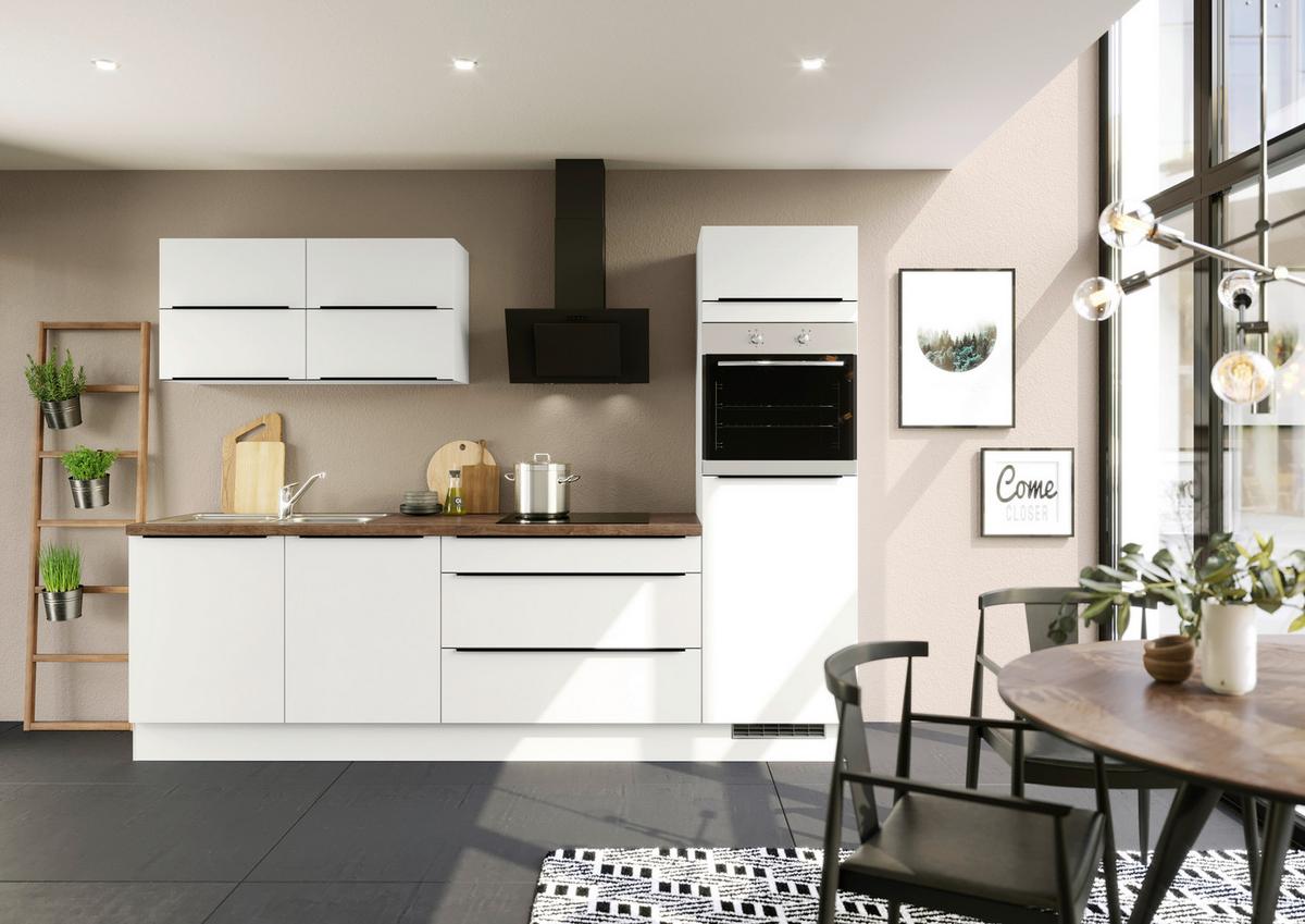 Küchenblock Ip315 Weiß B: 280 Cm - Eichefarben/Weiß, Trend, Holzwerkstoff (280cm) - Impuls