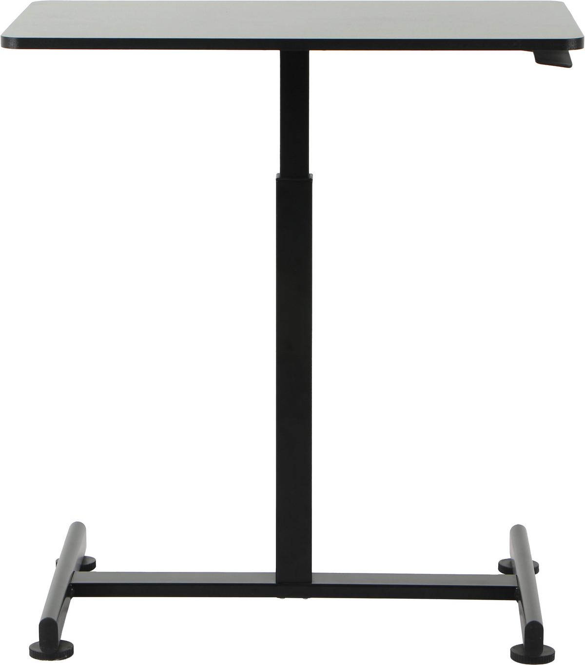 PÍSACÍ STÔL DANNY - čierna, Modern, kov/kompozitné drevo (75/48/75-110cm) - Mömax
