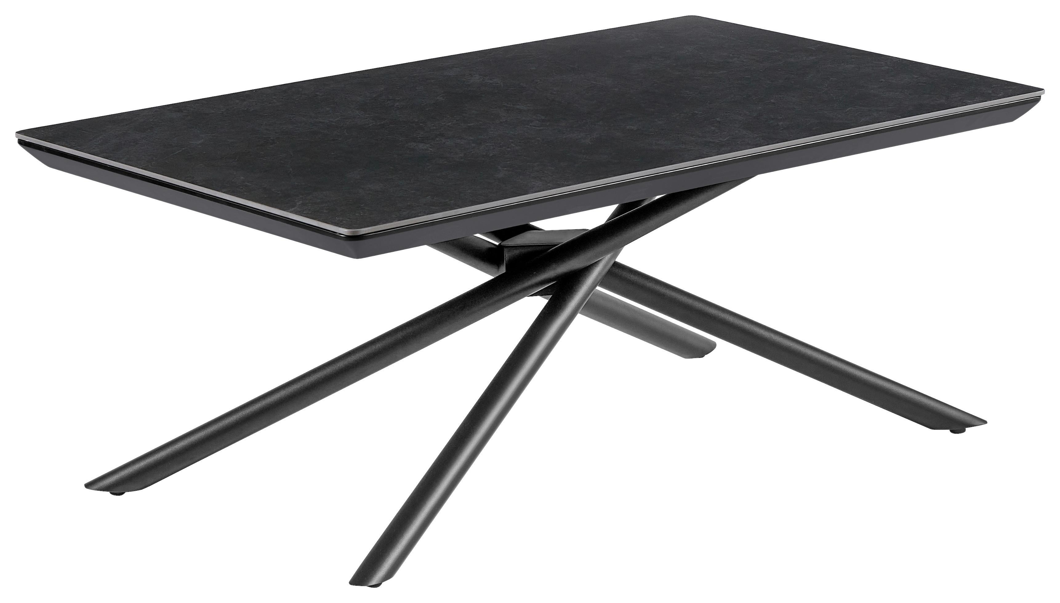 Dohányzóasztal Shadow Grey - fekete/szürke, Modern, faalapú anyag/fém (110/45/70cm)