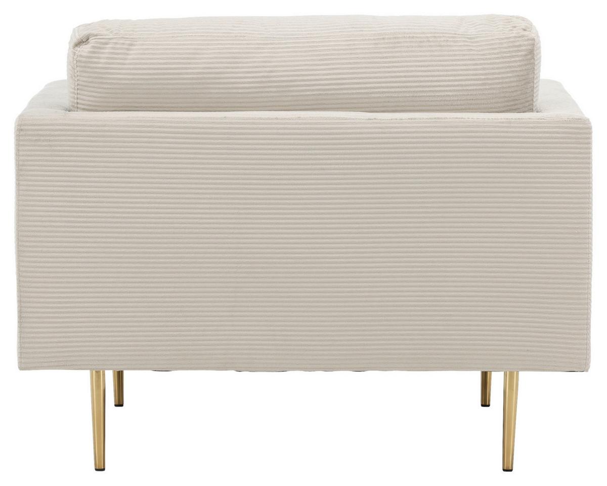 Sessel Boom - Beige/Goldfarben, Design, Textil/Metall (110/84/86cm) - Livetastic