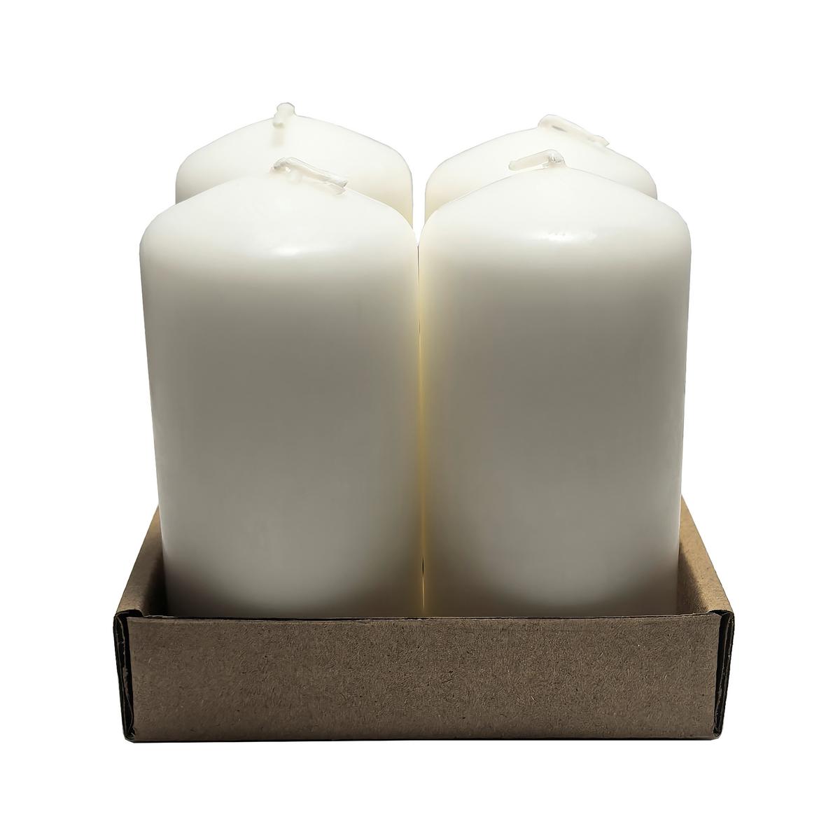 Válcová svíčka KATRINJA -PAZ- - šedá/starorůžová, přírodní materiály (5/10cm) - Mömax