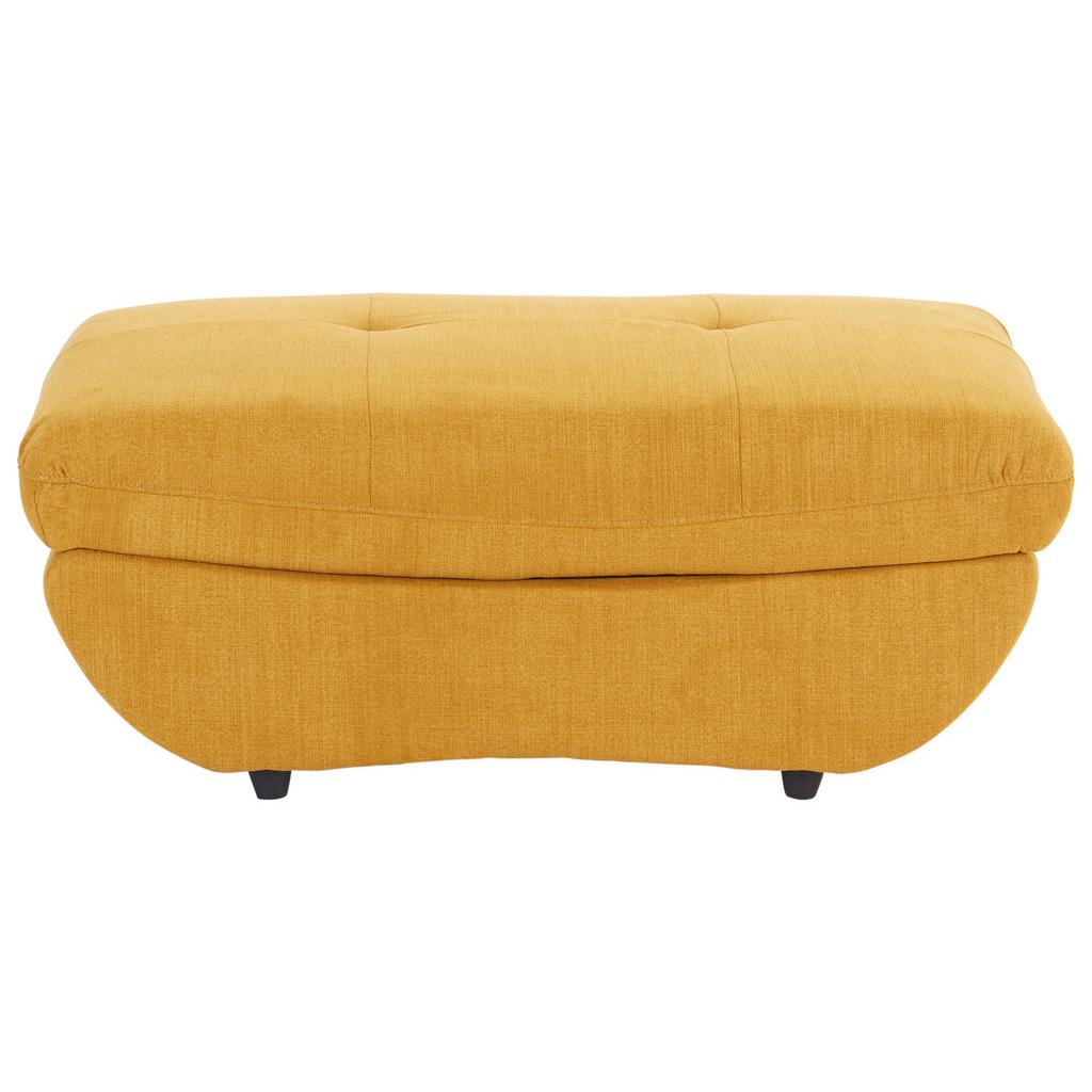 Hocker Park mit Stauraum Webstoff Currygelb H: 43 cm
