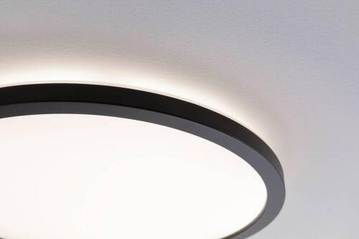 LED-Paneel Ø 42 cm dimmbar mit Schwarzem Rahmen - Schwarz, Basics, Kunststoff (42/2,8cm) - Paulmann
