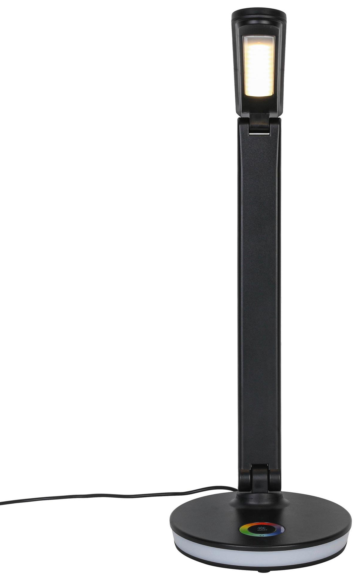 LED-Schreibtischleuchte Luana - Chromfarben/Anthrazit, MODERN, Kunststoff (33/16,5/40cm) - Luca Bessoni