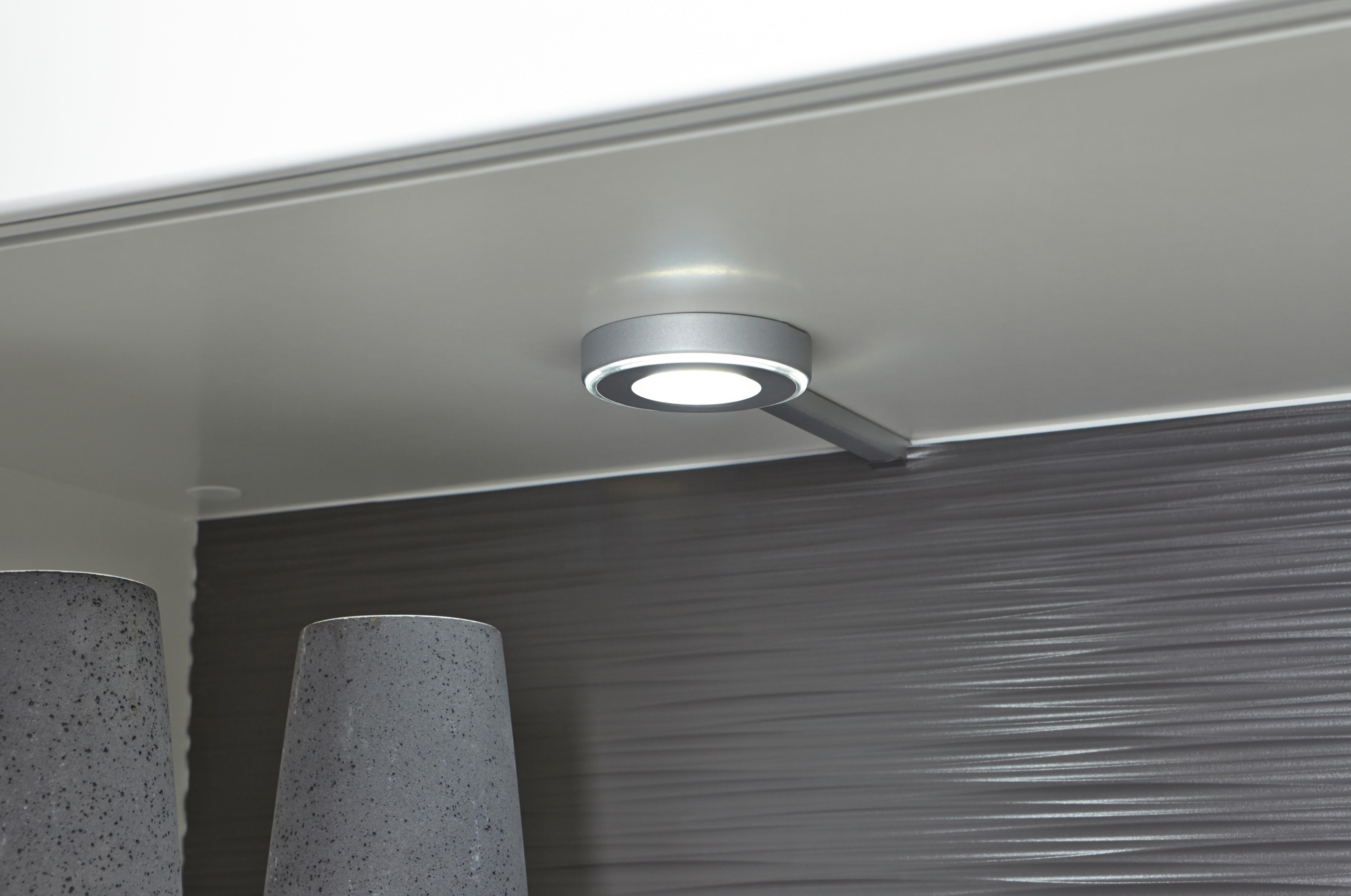 Einlegebodenbeleuchtung 3er Set Trento 2,4 W Led - Silberfarben, Design, Kunststoff/Metall (6/1/6cm) - Livetastic