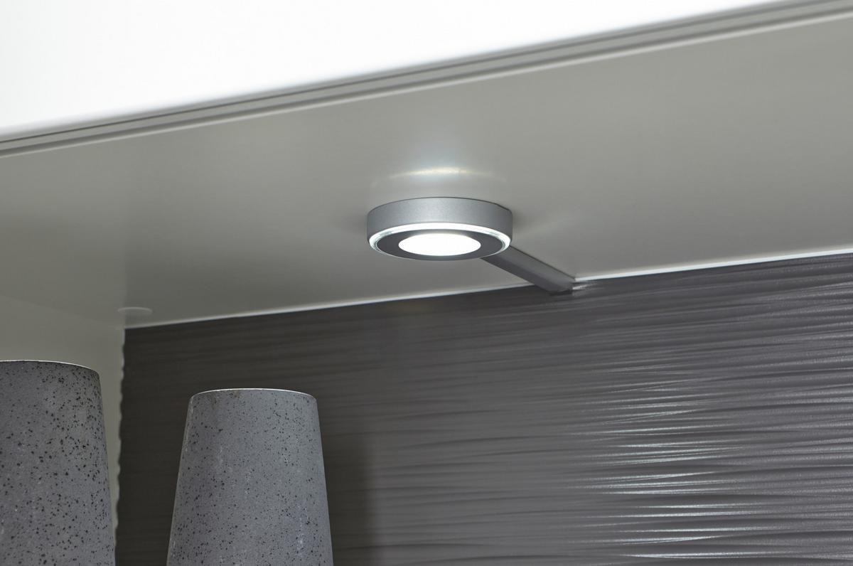 Einlegebodenbeleuchtung 3er Set Trento 2,4 W Led - Silberfarben, Design, Kunststoff/Metall (6/1/6cm) - Livetastic