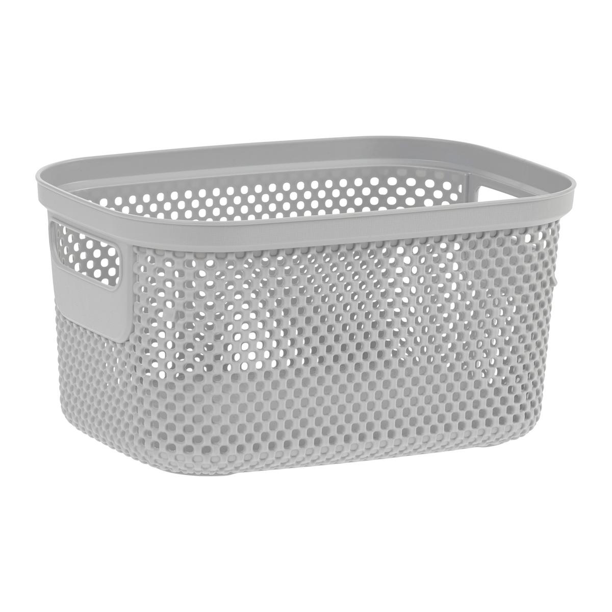 KOŠÍK NA DROBNOSTI STINE -S- CA. 3,5L -EXT- - šedá, Moderní, plast (23,5/17/12cm)