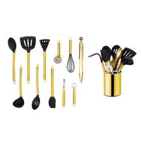 KÜCHENHELFERSET EW-KS-1202G - Goldfarben/Schwarz, Basics, Kunststoff - Echtwerk