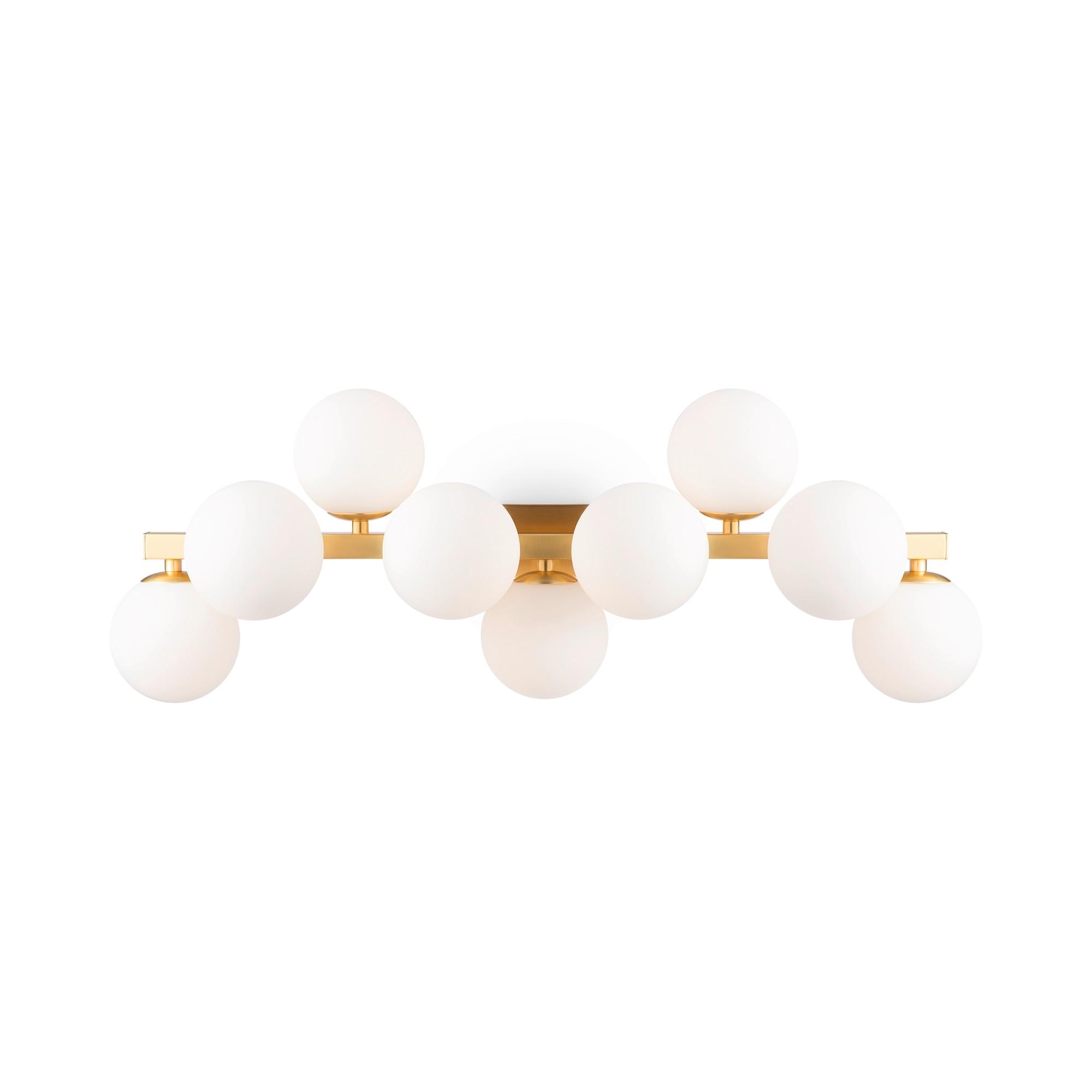 Wandleuchte Dallas - Goldfarben/Weiß, Trend, Glas/Metall (24/66/23cm) - MAYTONI