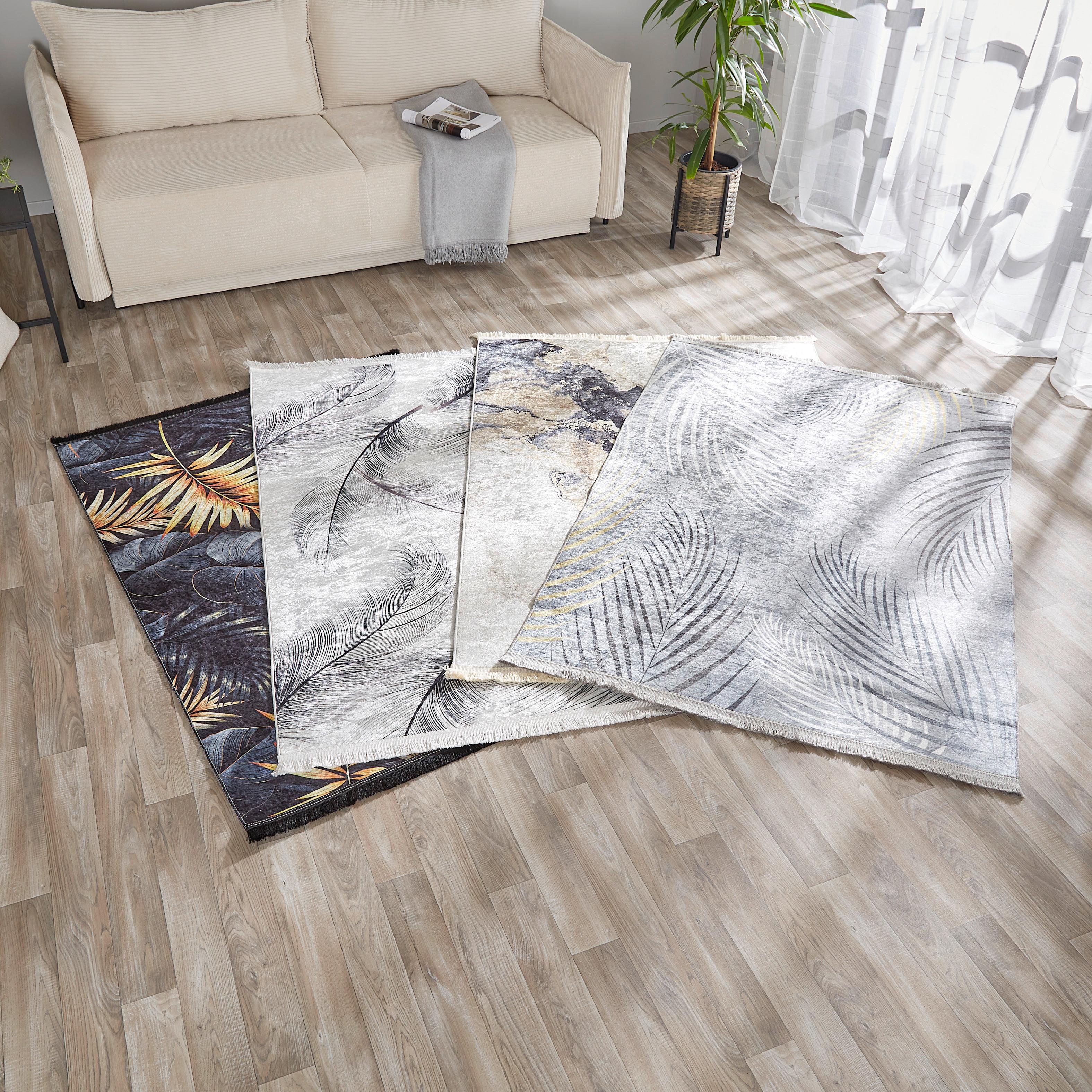 Szőnyeg Emilia Kb. 80/150cm - fehér/szürke, Modern, textil (80/150cm) - Luca Bessoni